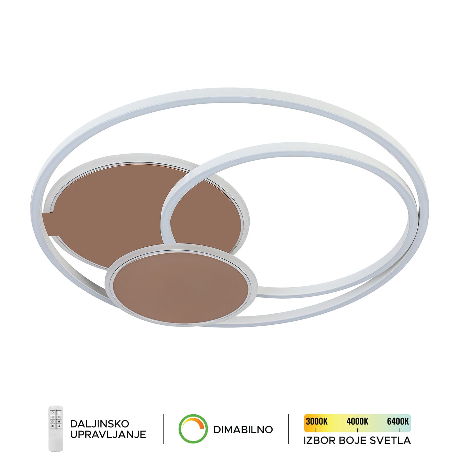 LED plafonska lampa F2102-36C BK+RG - LED plafonjere i plafonske lampe