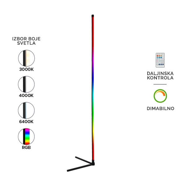 LED podna lampa F2079-12F BK - LED podne lampe