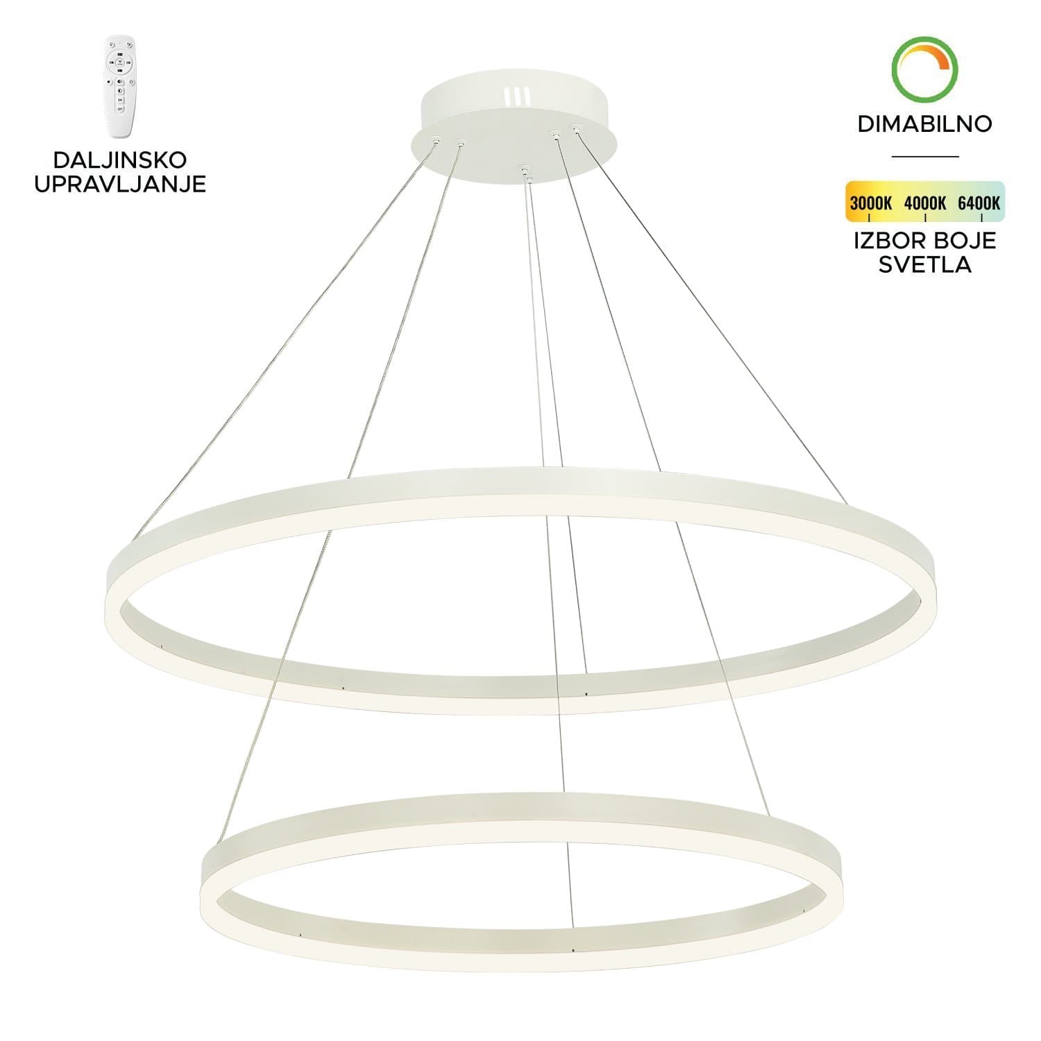 LED visilica F2047-100V WH