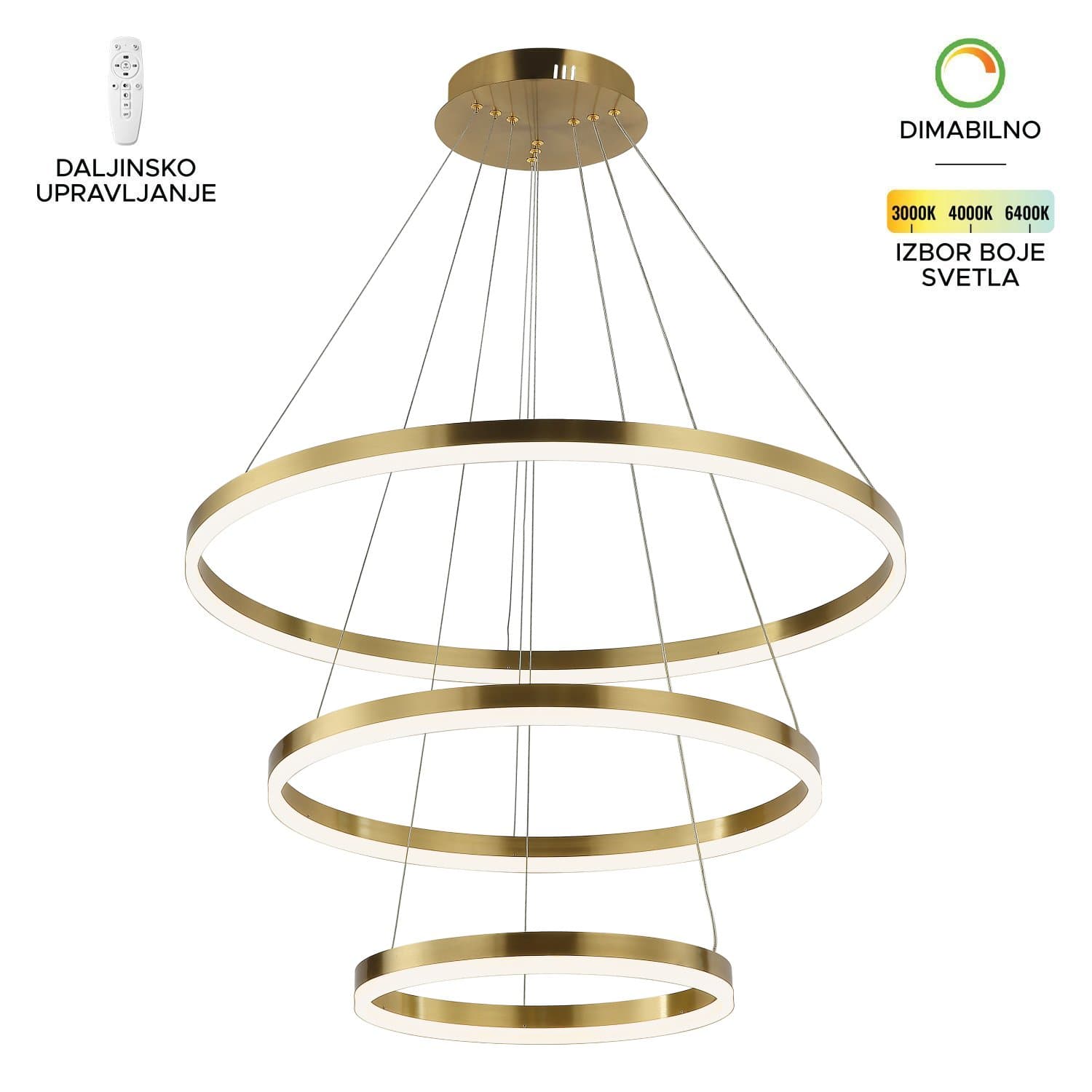 LED visilica F2047-130V SG