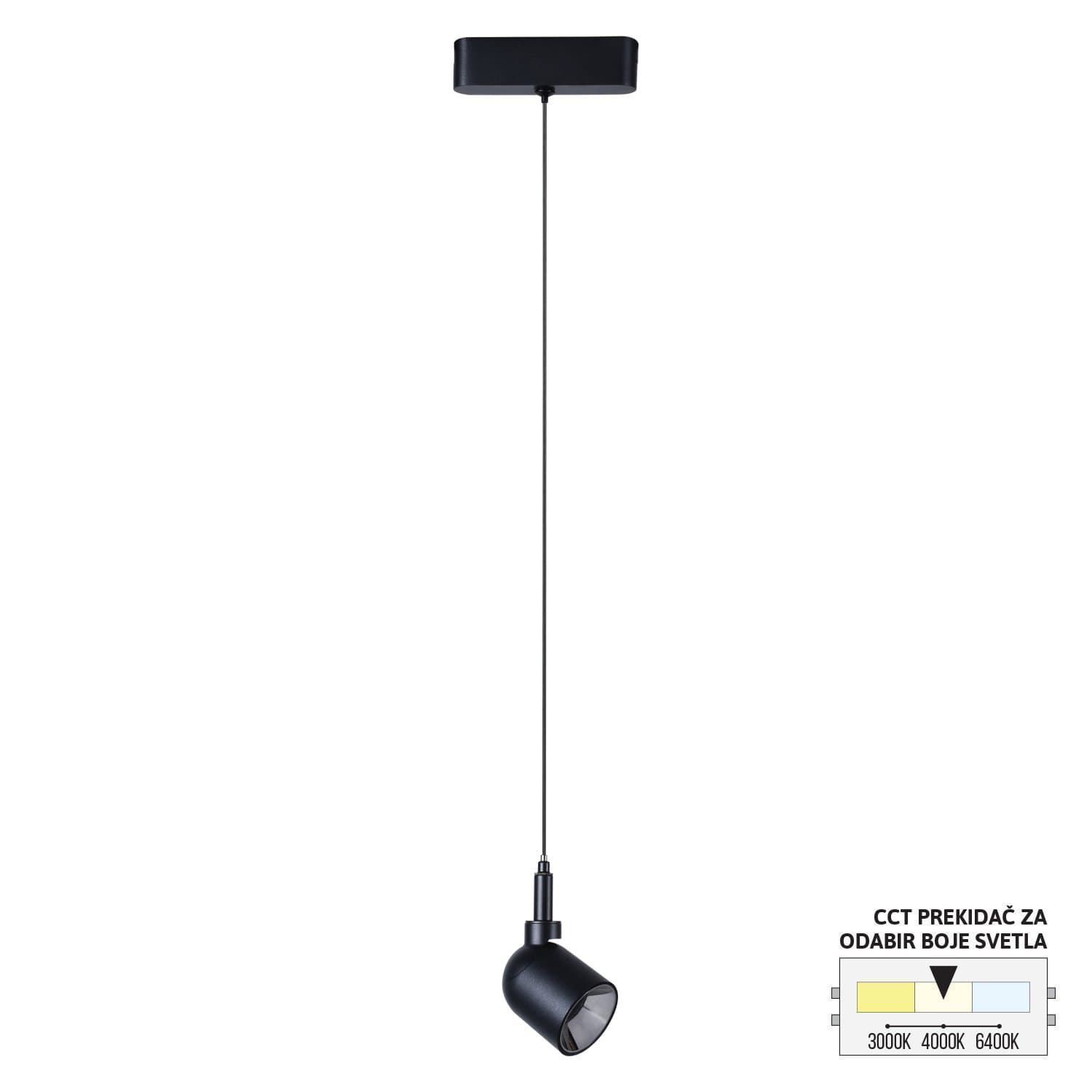 LED magnetna visilica CCT ULTRA SLIM FMS4002-7 BK