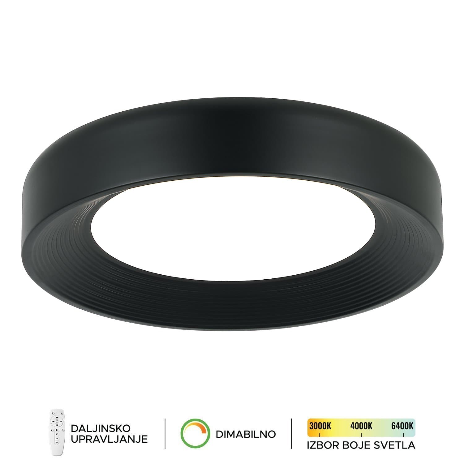 LED plafonska lampa F2096-67C BK